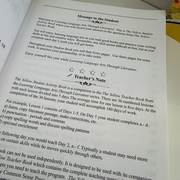 Learning Language Arts Through Literature, The Yellow Book, Student + Teacher - Picture 10 of 17